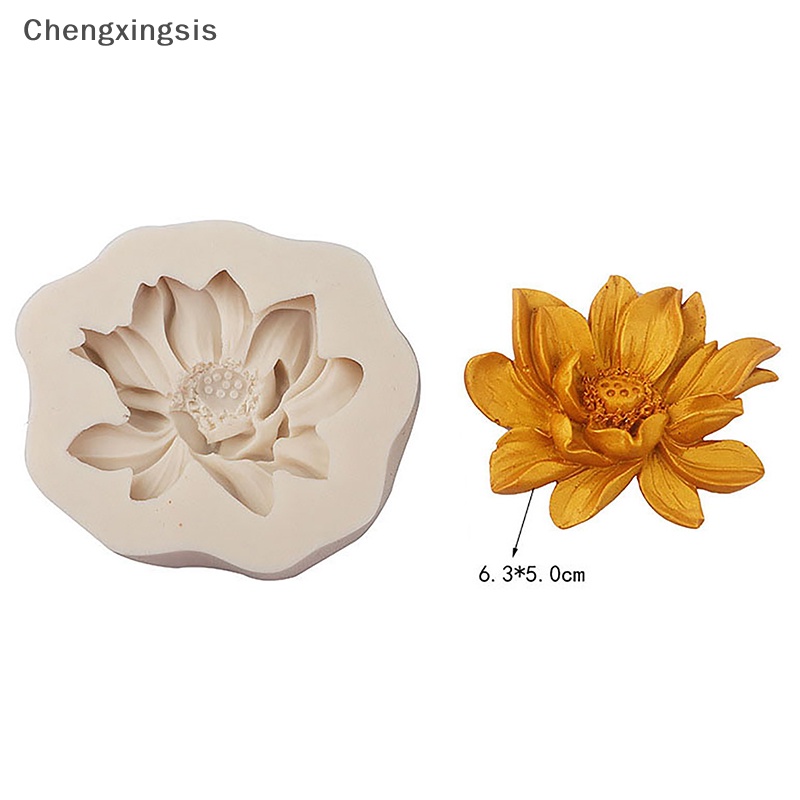 1 Khuôn silicone Hình Hoa Mẫu Đơn / Hoa Sen / Hoa Hồng / Hoa Hồng Trung Quốc Trang Trí
