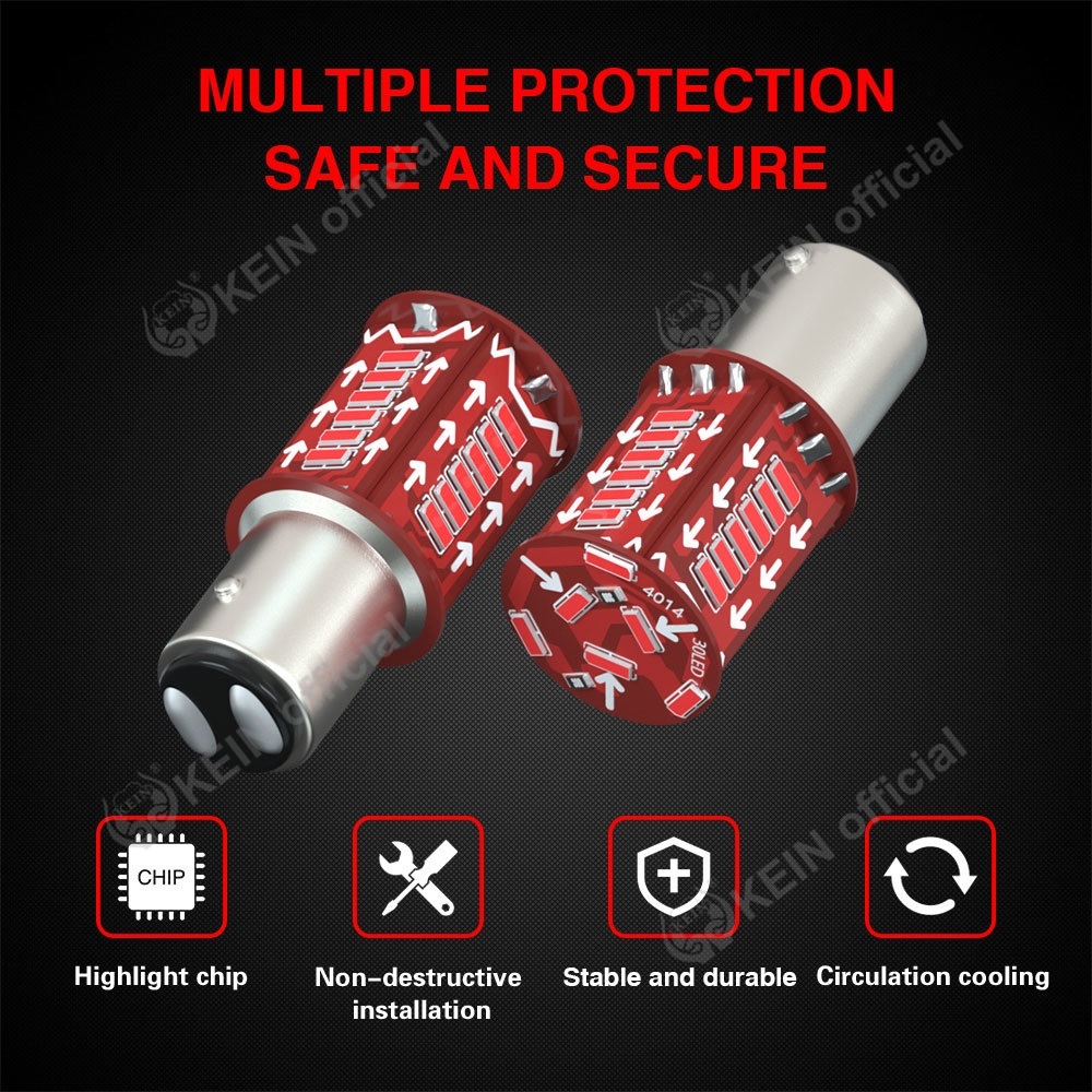 Kein Đèn led Nhiều Màu Sắc 1157 bay15d p21 / 5w dc12v Gắn Đuôi Xe Mô Tô