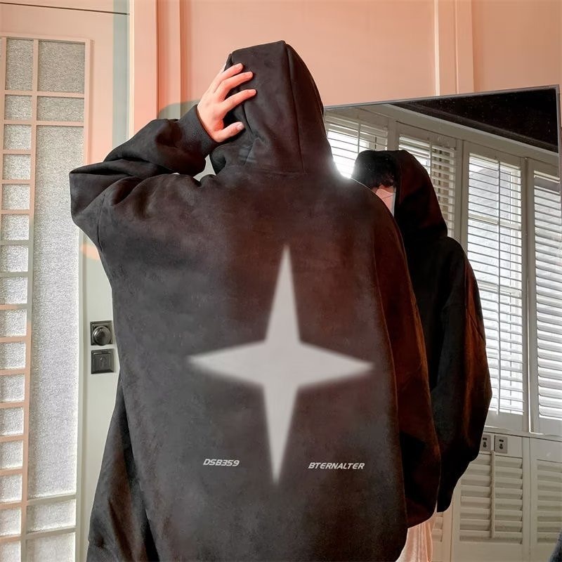 Áo Hoodie Da Lộn Tay Dài Dáng Rộng Phong Cách Đường Phố Thời Trang Mùa Xuân Mới 2023 Dành Cho Bạn Nam