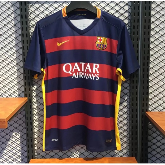 Áo Bóng Đá Chất Lượng Cao Phong Cách vintage 2015-16 barcelona