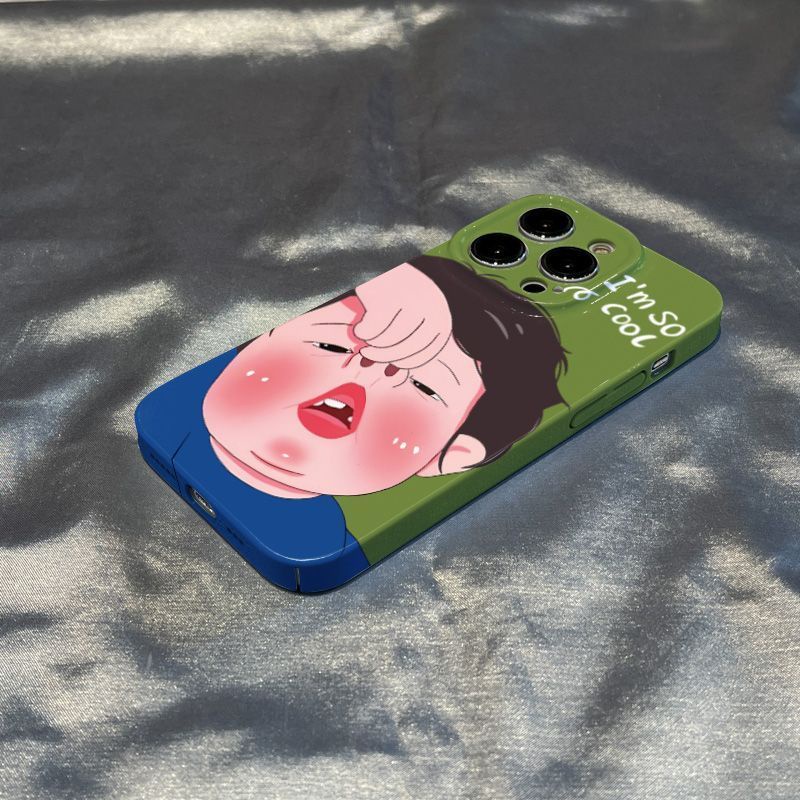 WEIBAO Ốp Điện Thoại In Hình Cặp Đôi Vui Nhộn Cho Iphone 13promax 14 11 12