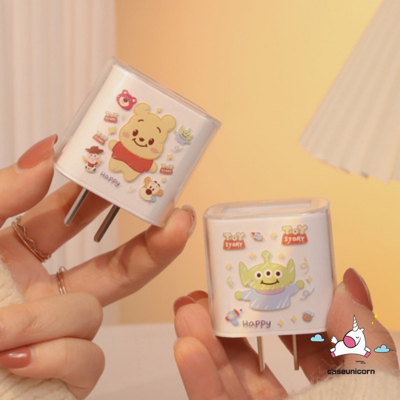 DISNEY Dễ Thương Bộ 1 Phụ Kiện Bảo Vệ Cáp Sạc usb 18 / 20w Hình Hoạt Hình toy story Đáng Yêu