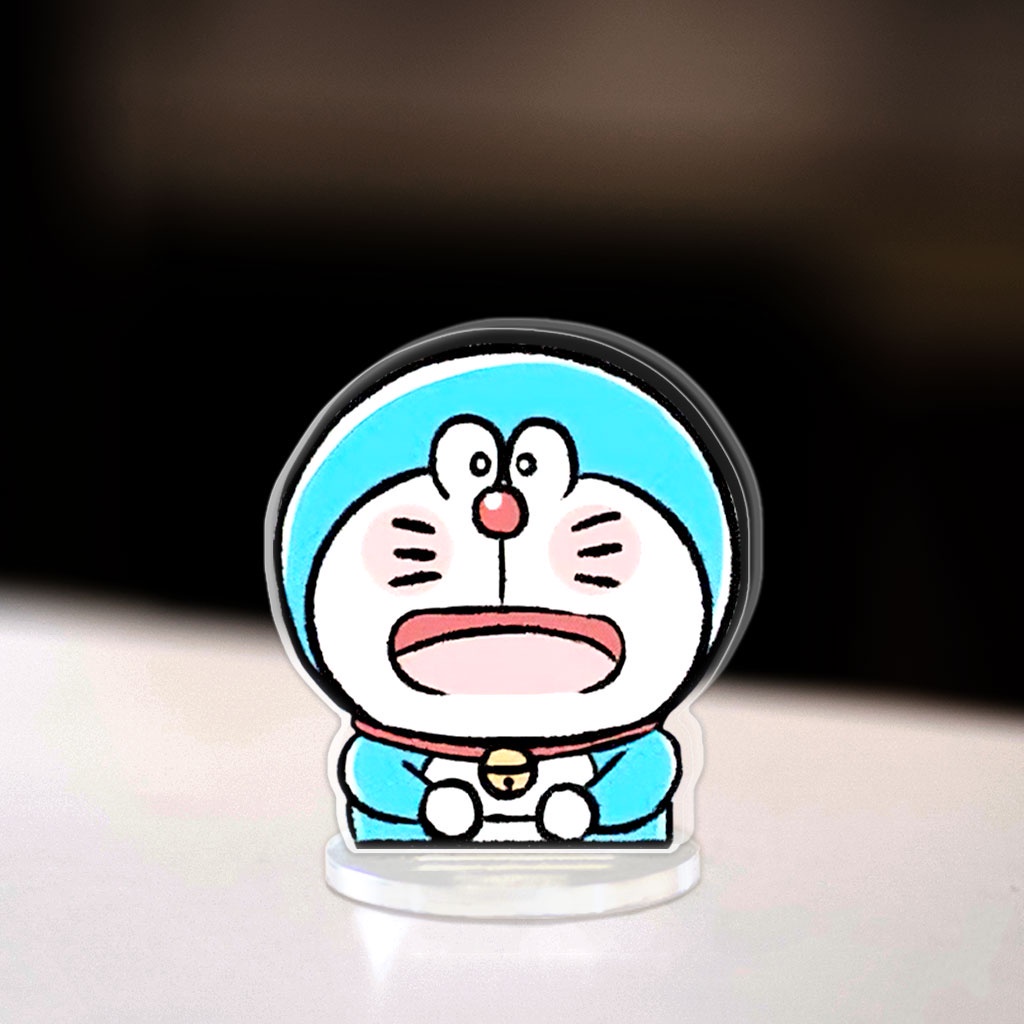 Mô hình Mini Doraemon Dora The Kid Wang Dora Standee Chibi Anime Manga chú mèo máy robot trang trí góc học tập cao 3cm