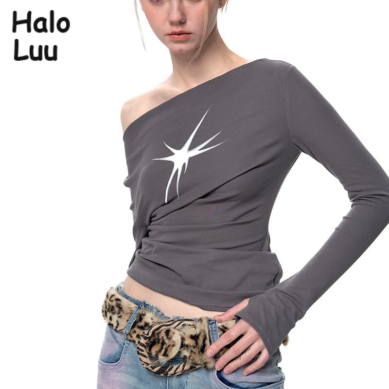 Halo  Luu áo phông áo thun nữ croptop baby tee Thời trang hàn quốc WTX2390AFB 36Z230908