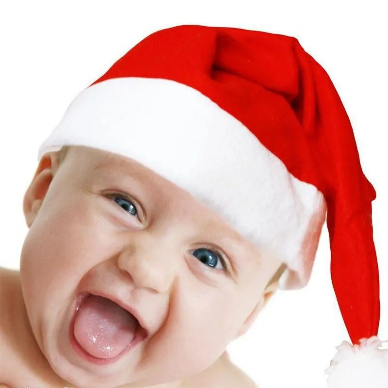 Mũ Ông Già Noel Đỏ Dành Cho Người Lớn / Trẻ Em