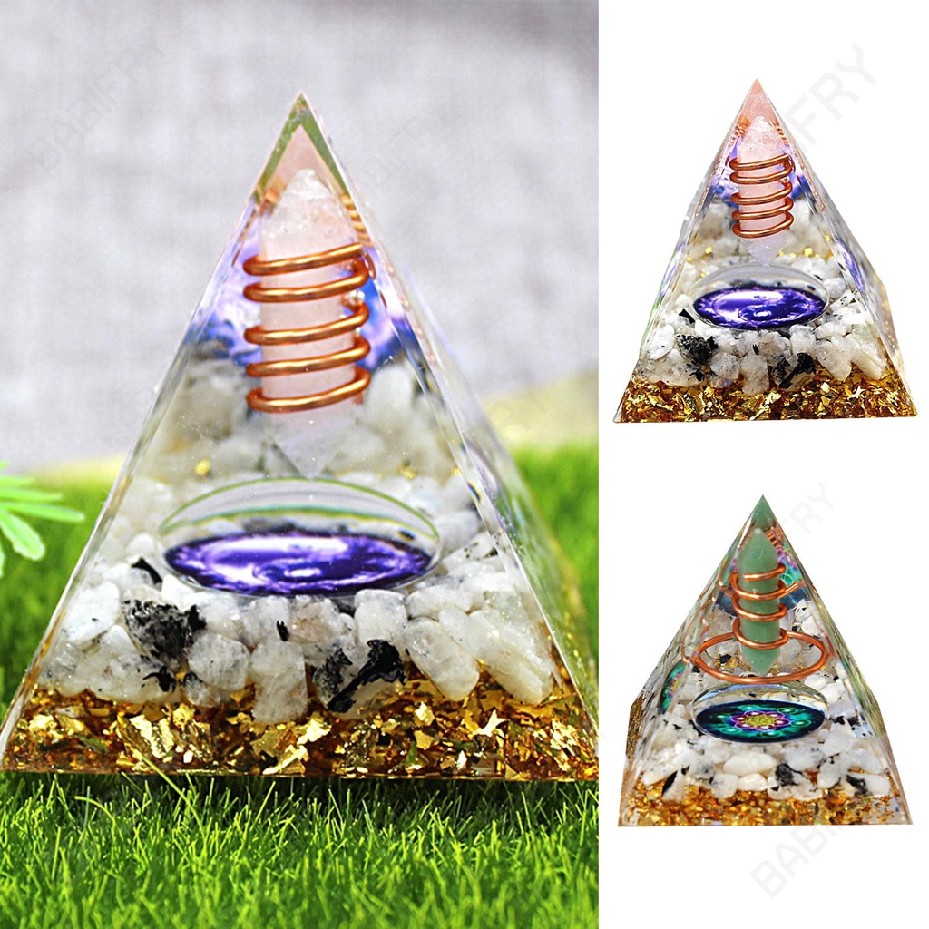 Máy Phát Điện Năng Lượng Kim Tự Tháp orgone Pha Lê 6cm reiki Chữa Lành feng Hung