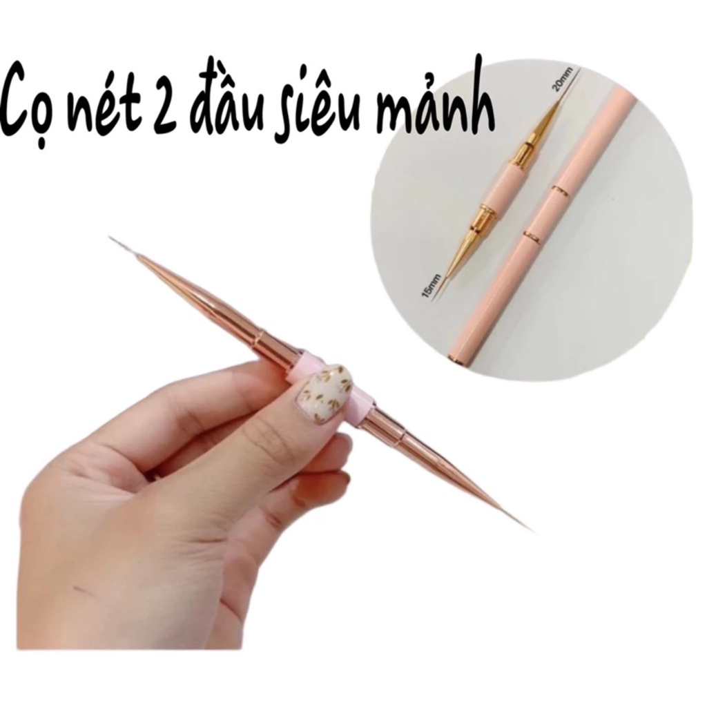 Cọ Vẽ Nét 2 Đầu 15mm, 20mm Cọ Nét Nail