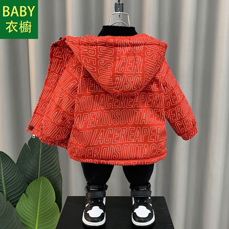 Áo Khoác cotton Lót Lông Cừu Dày Dặn Phong Cách Thời Trang Thu Đông Mới 2023 Cho Bé Trai