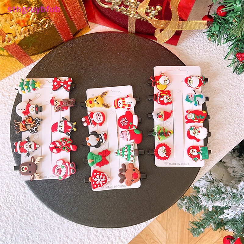 Set 10 Kẹp Tóc Hình Ông Già Noel Dễ Thương vn