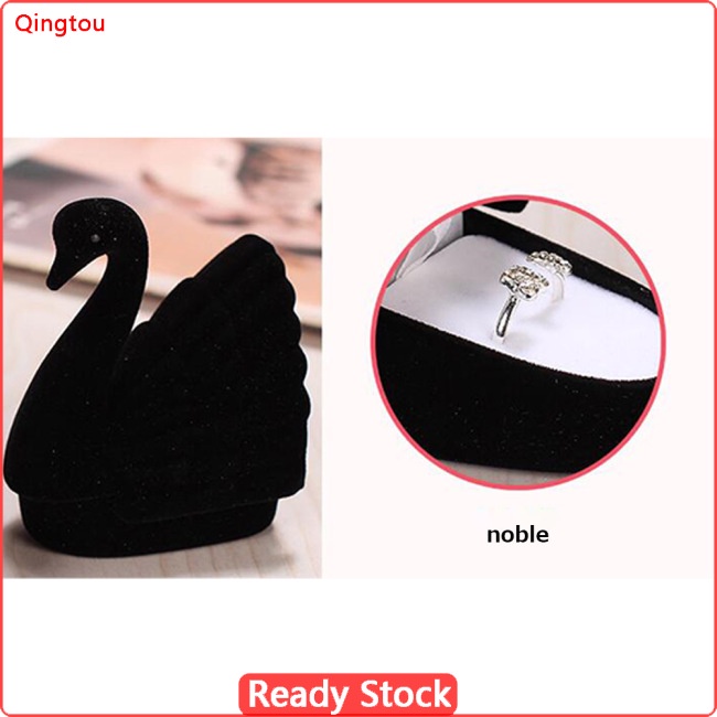 Hộp Đựng Nhẫn Cưới Hình Thiên Nga Xinh Xắn Giá Đỡ