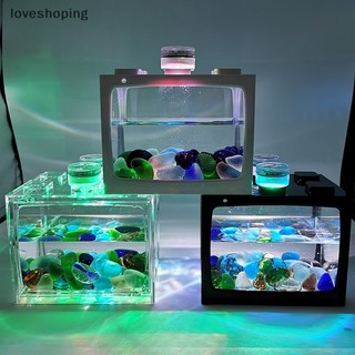[loveshoping] Bể Cá Nhỏ Để Bàn Có Đèn
