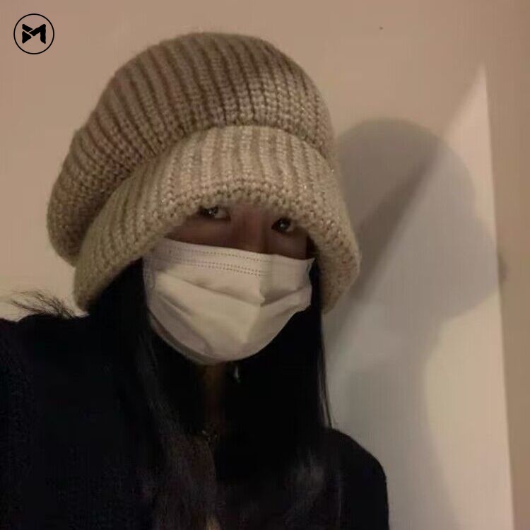 Mũ beret Len Dệt Kim Phong Cách Thời Trang Nhật Bản Hàng Mới 2023