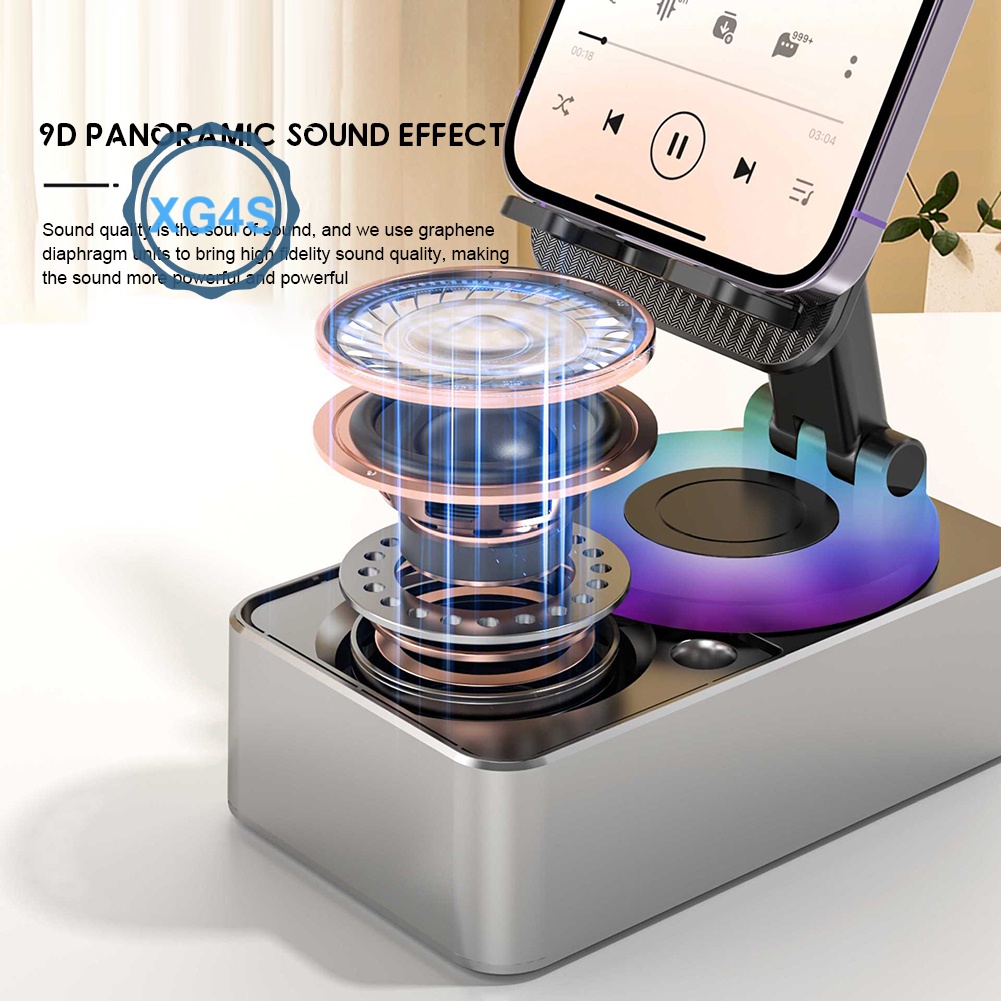 Loa bass Không Dây 2 Trong 1 Có Giá Đỡ Điện Thoại Cho Phòng Ngủ