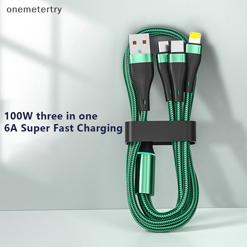 Dây Cáp Sạc Nhanh 100w 6a usb Sang type c 3 Trong 1 Chất Lượng Cao Cho huawei xiaomi samsung