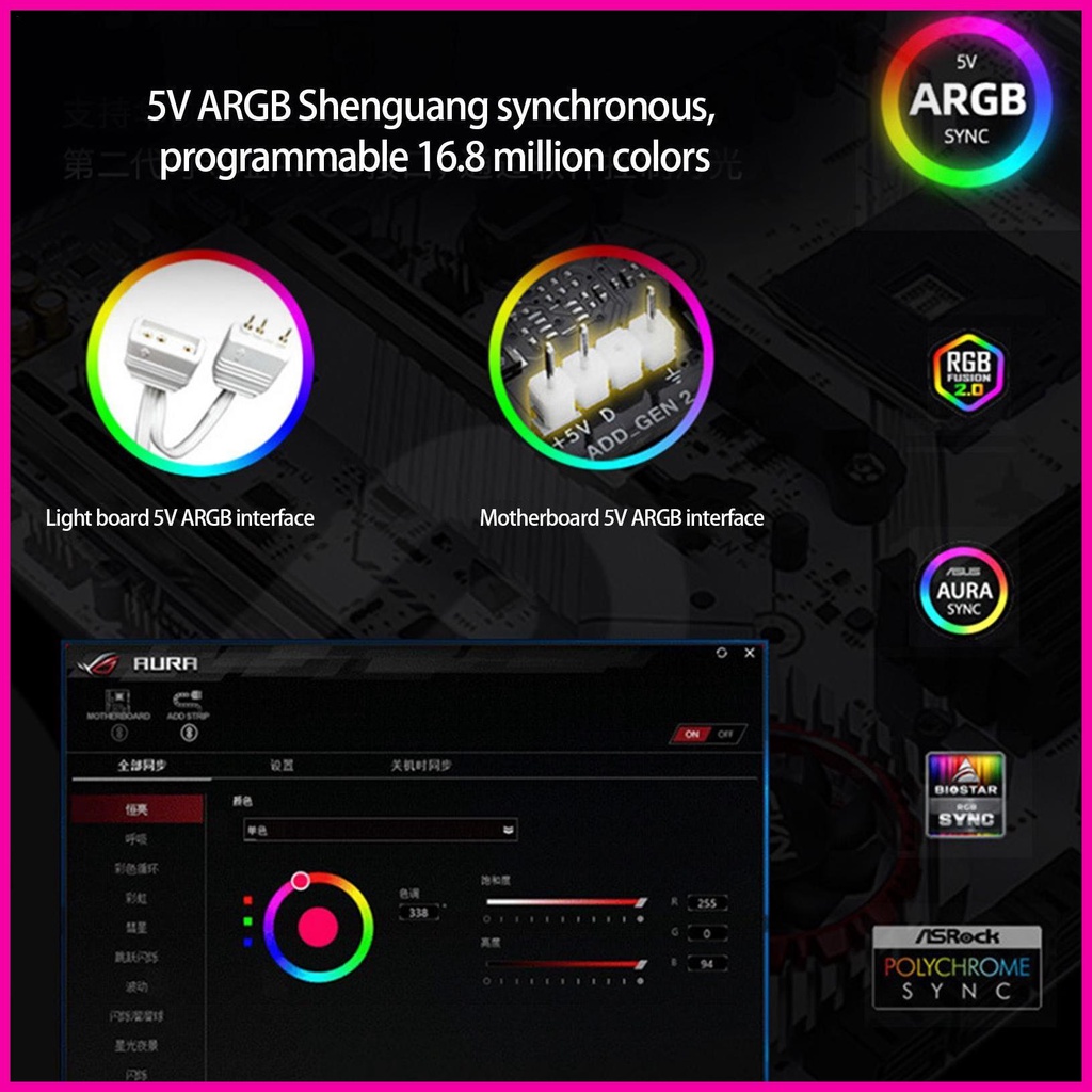 Cáp Nguồn 24 pin rgb 24 pin / 3x8-pin atx rgb Cho Máy Tính