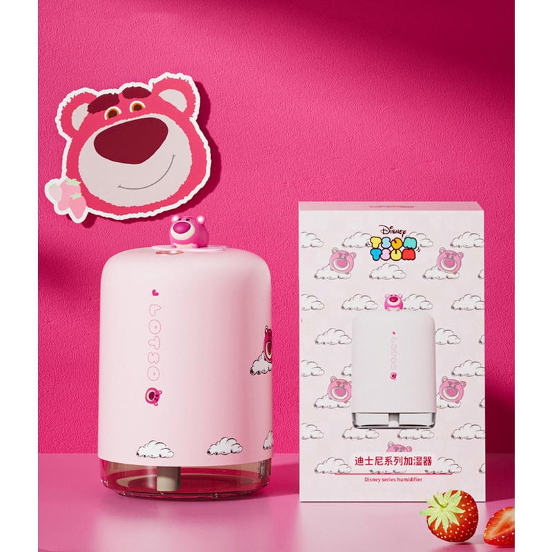 Máy Tạo Độ Ẩm Dâu Gấu USB Máy Khuếch Tán Hương Thơm Hoạt Hình Máy Lọc Không Khí Để Bàn Văn Phòng Nhà Máy Tạo Độ Ẩm 300ML Có Đèn Ngủ
