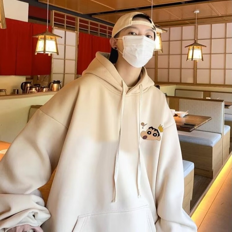 Áo hoodie Dày Dặn Dáng Rộng Có Túi Lớn In Họa Tiết Hoạt Hình anime Thời Trang Mùa Thu Chất Lượng Cao Cho Nam Và Nữ