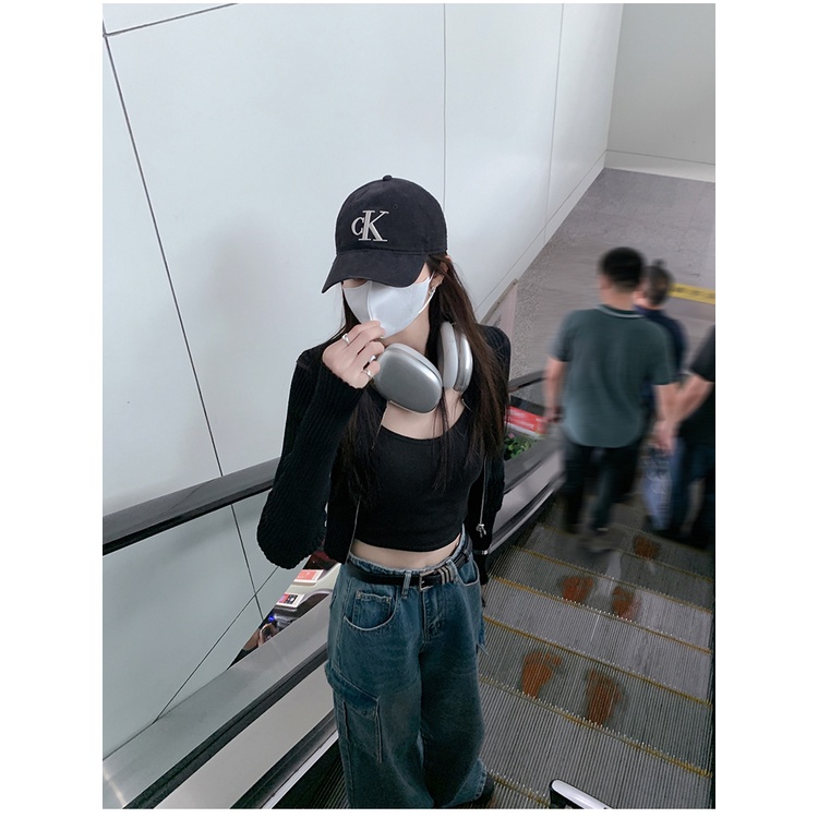 Áo cardigan Dệt Kim Dài Tay Dáng Ôm Phối Khóa Kéo Đôi Thời Trang Thu Đông Hàng Mới 2023 Dành Cho Bạn Nữ