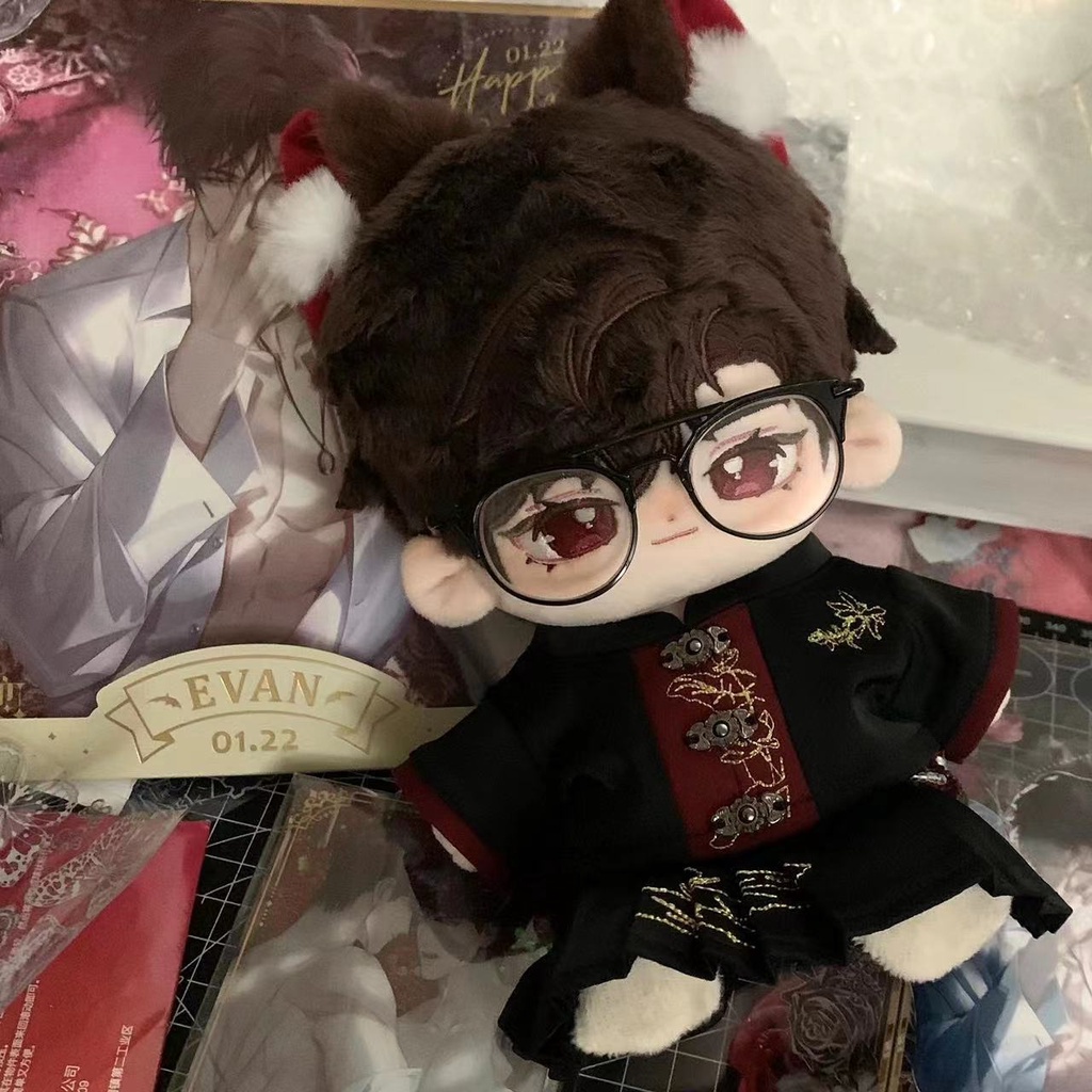 Cotton doll dress 20cm nude no attribute Chinese suit embroidery set doll boy and girl traditional antique style 0916
