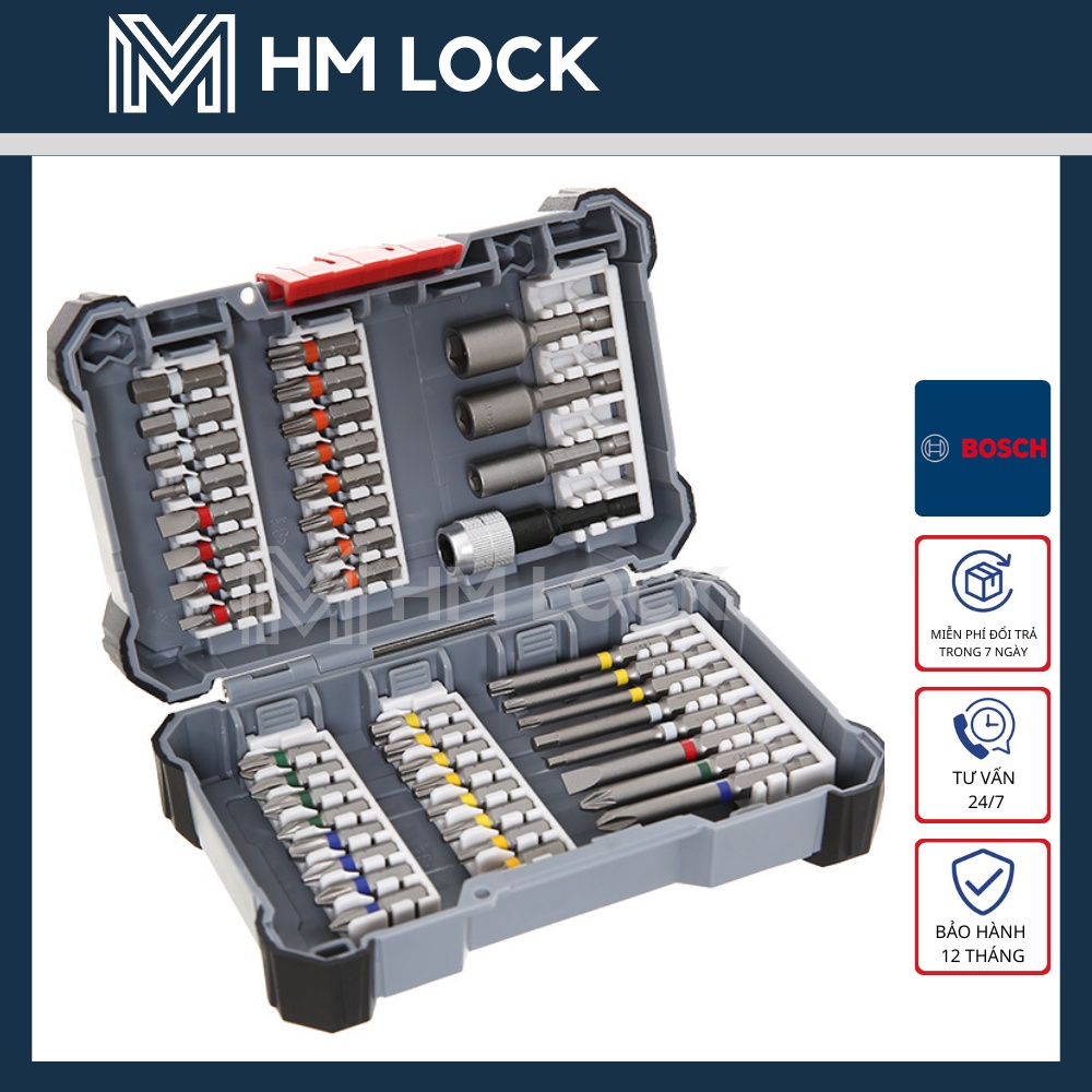 BỘ VẶN VÍT ĐA NĂNG 44 MÓN BOSCH PICK & CLICK - HÀNG CHÍNH HÃNG - 2608522421