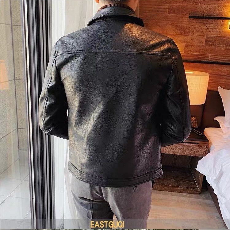 Mới Áo Khoác Da Cao Cấp Dáng Ôm Thời Trang Thu Đông Cho Nam