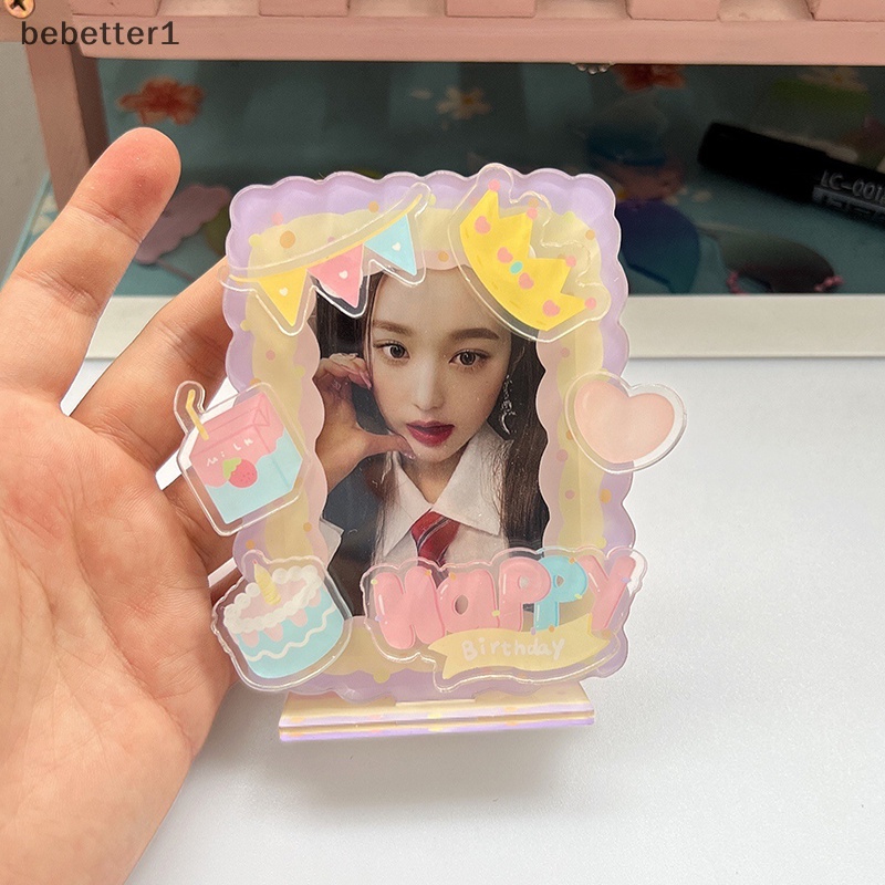 Bebetter1 ins style 3 inch Giá Đỡ Thẻ idol Trưng Bày Ảnh Họa Tiết Ngôi Sao Đáng Yêu