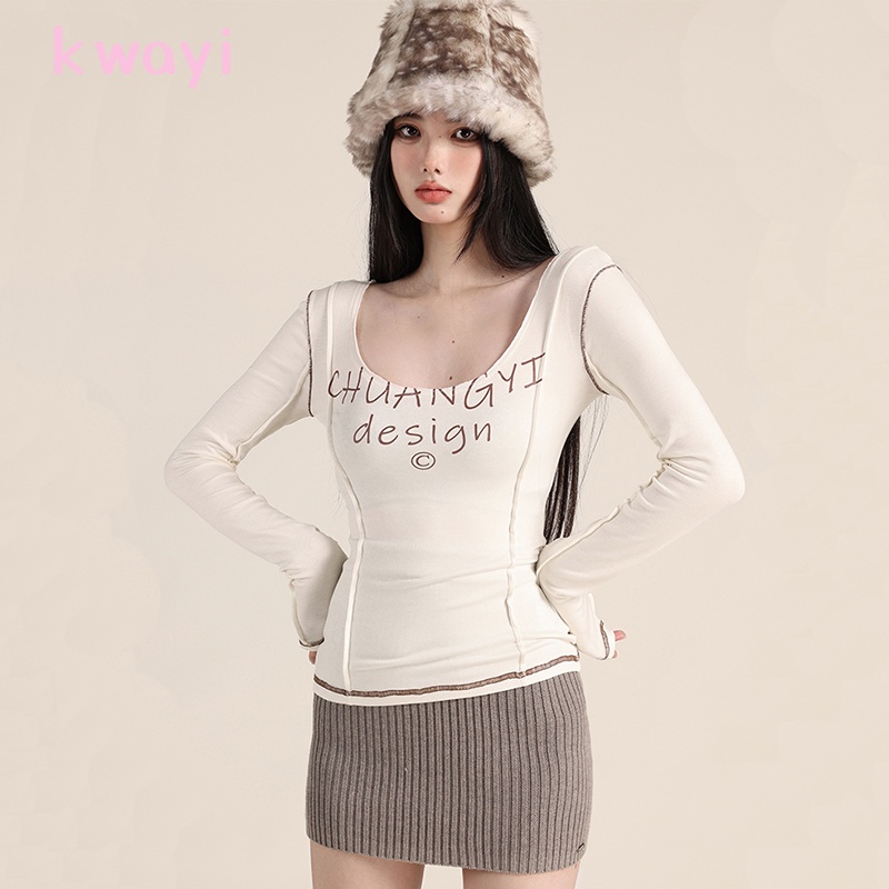 Kwayi áo phông áo thun nữ croptop baby tee Hàn Phong Fashion Fashion Popular WTX23919XF38Z230918