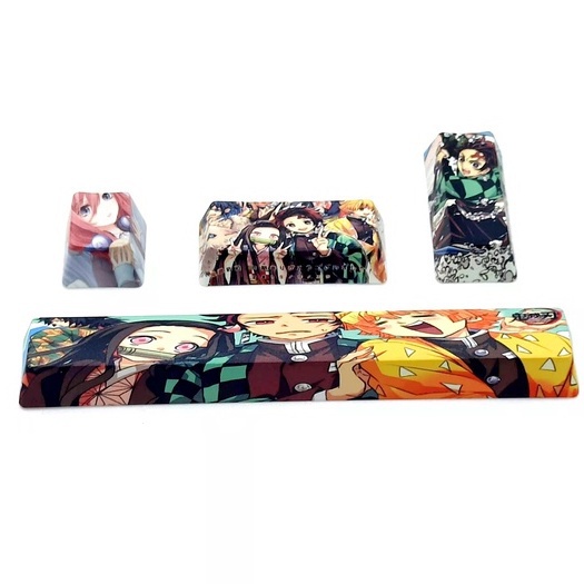 Set 4 Bàn Phím Cơ pbt keycap demon slayer Thăng Hoa yadouzi anime