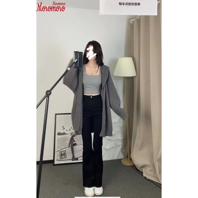Moromoro Áo Len áo khoác cardigan Dễ thương xu hướng Thời trang Popular A91K7AV38Z230919