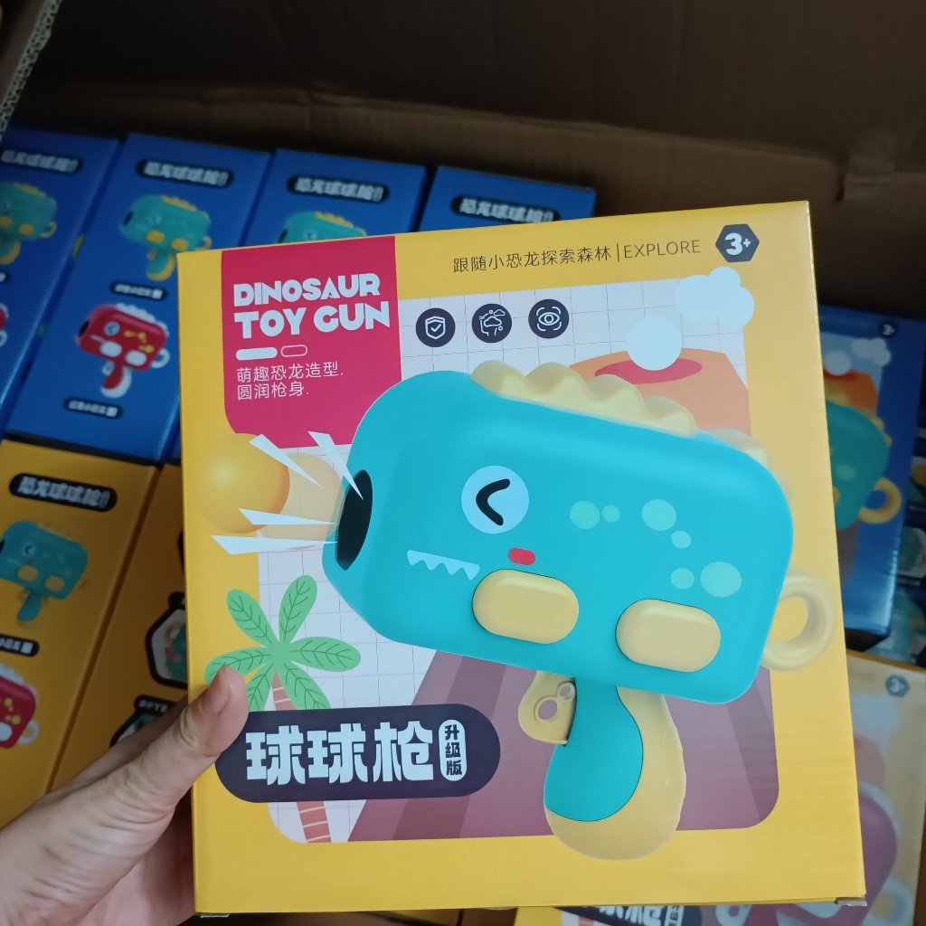 Súng bắn bóng dính, súng bắn bóng hình khủng long, Ném bóng dính cho bé yêu
