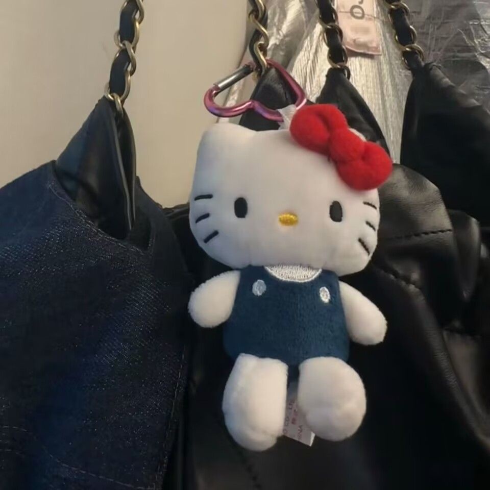 Móc Khóa Hình Mèo hello Kitty Nhồi Bông Đáng Yêu Dễ Thương