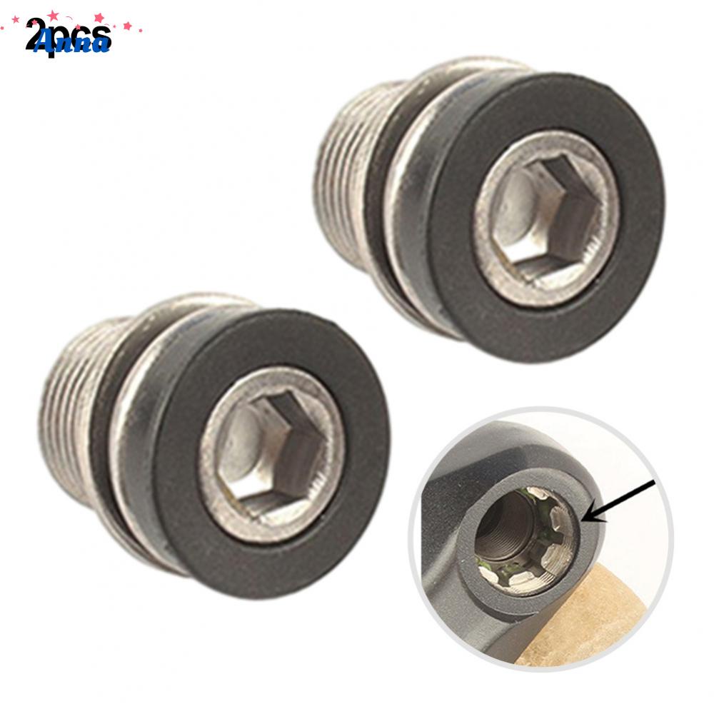 2*screw Bike Parts Black Crank Screw E-Bike M15 Electro Silvering For Bmx