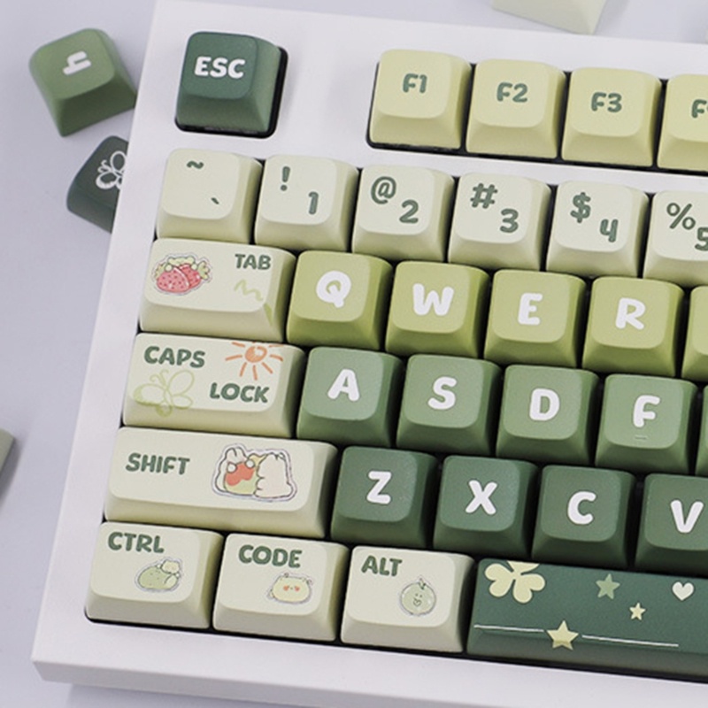 Run 133 Cái xda Bộ Nắp Phím Cơ Màu Xanh Lá Nhạt Cho Bàn Phím Cơ Nhuộm