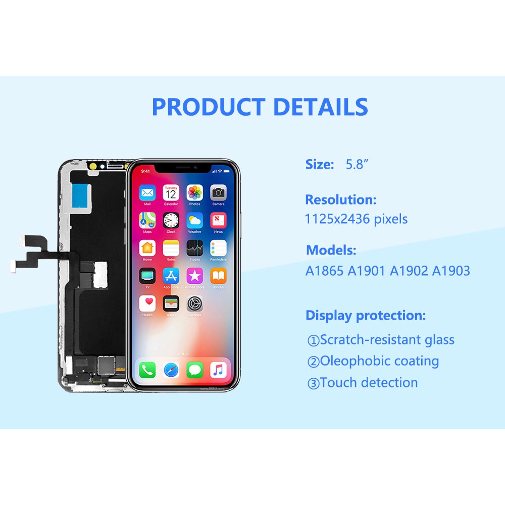 Màn Hình Led 3d Cảm Ứng Thay Thế Cho iphone x xr xs 11 12 pro max xs max 11 pro