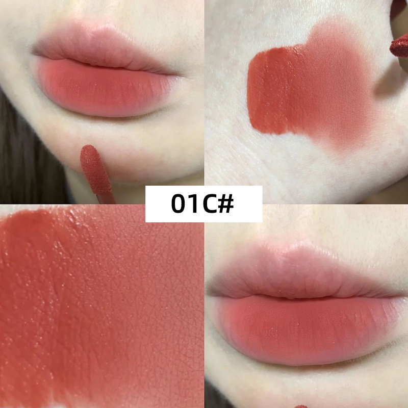 Son Môi Kèm Móc Khóa Thỏ Dễ Thương GEGEBEAR nhám mờ độc đáo Đất sét son kem bùn nude đỏ nâu son tint không thấm nước lâu trôi chống dính cốc son tint YR