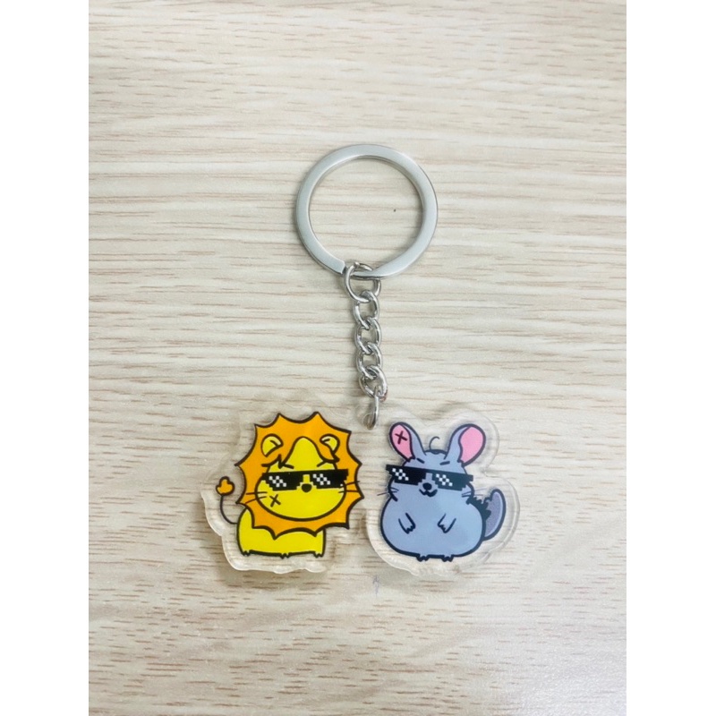 Móc khoá GeminiFourth, chất liệu mica - trí decor