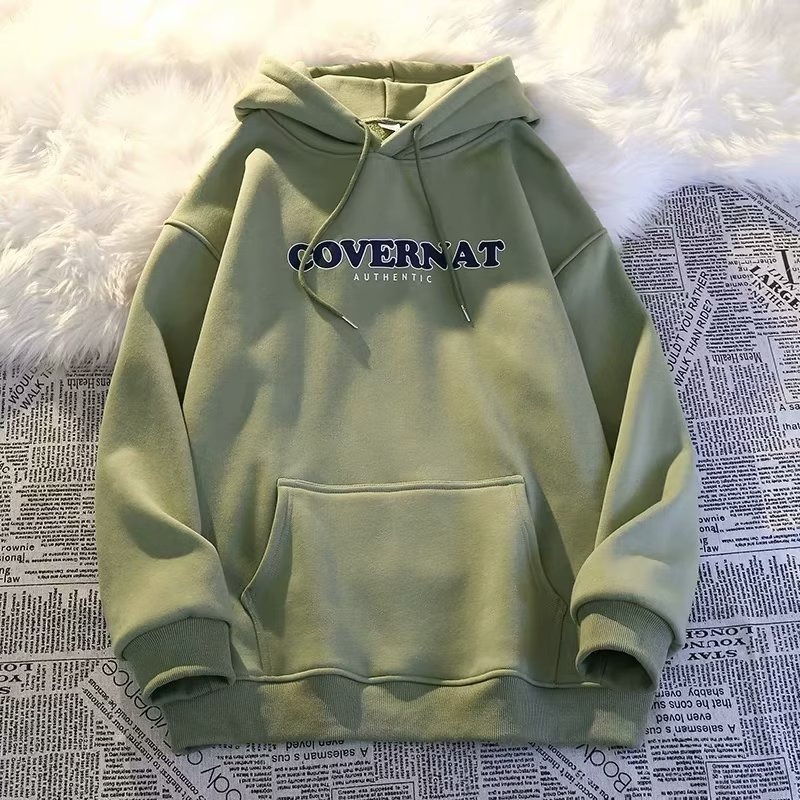 Áo Khoác hoodie Tay Dài Bằng Vải Nhung Dày Dặn In Chữ Màu Đỏ Rượu Vang size m-5xl Thời Trang Mùa Thu Cho Nam