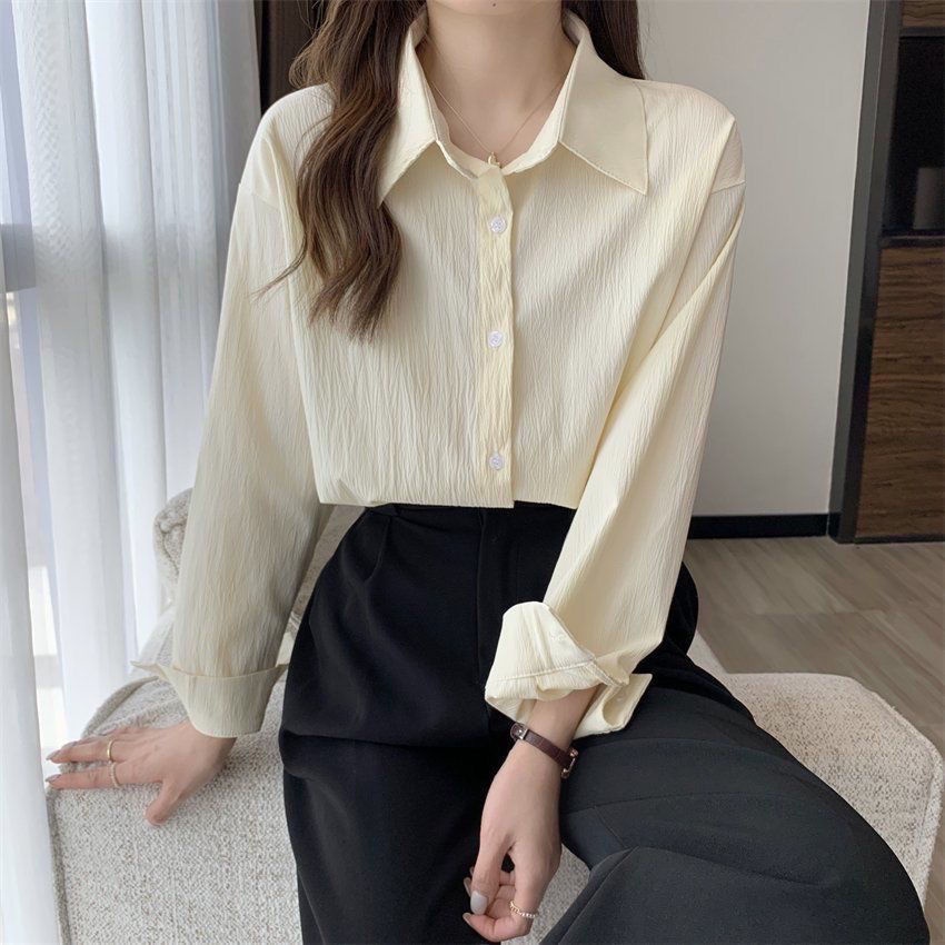 Áo Sơ Mi Nữ Tay Dài Dáng Rộng Phong Cách Hàn Quốc áo kiểu nữ NZ-CS-76