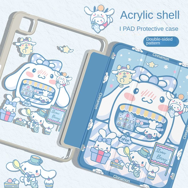 Ốp Máy Tính Bảng acrylic Mềm Gấp Gọn Có Khe Đựng Bút Cho ipad air 4 air5 gen9 gen10 sanrio ipad gen8