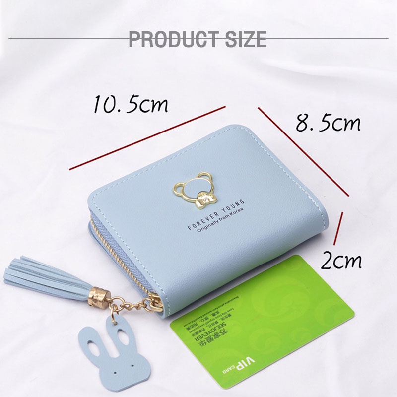 Ví ngắn YANNIAO mini có khóa kéo thời trang cho nữ