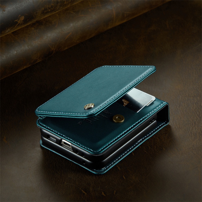 SAMSUNG Phù Hợp Bao Da Điện Thoại Nắp Lật Khóa Nam Châm Có Ngăn Đựng Thẻ z flip 5 z flip3 4