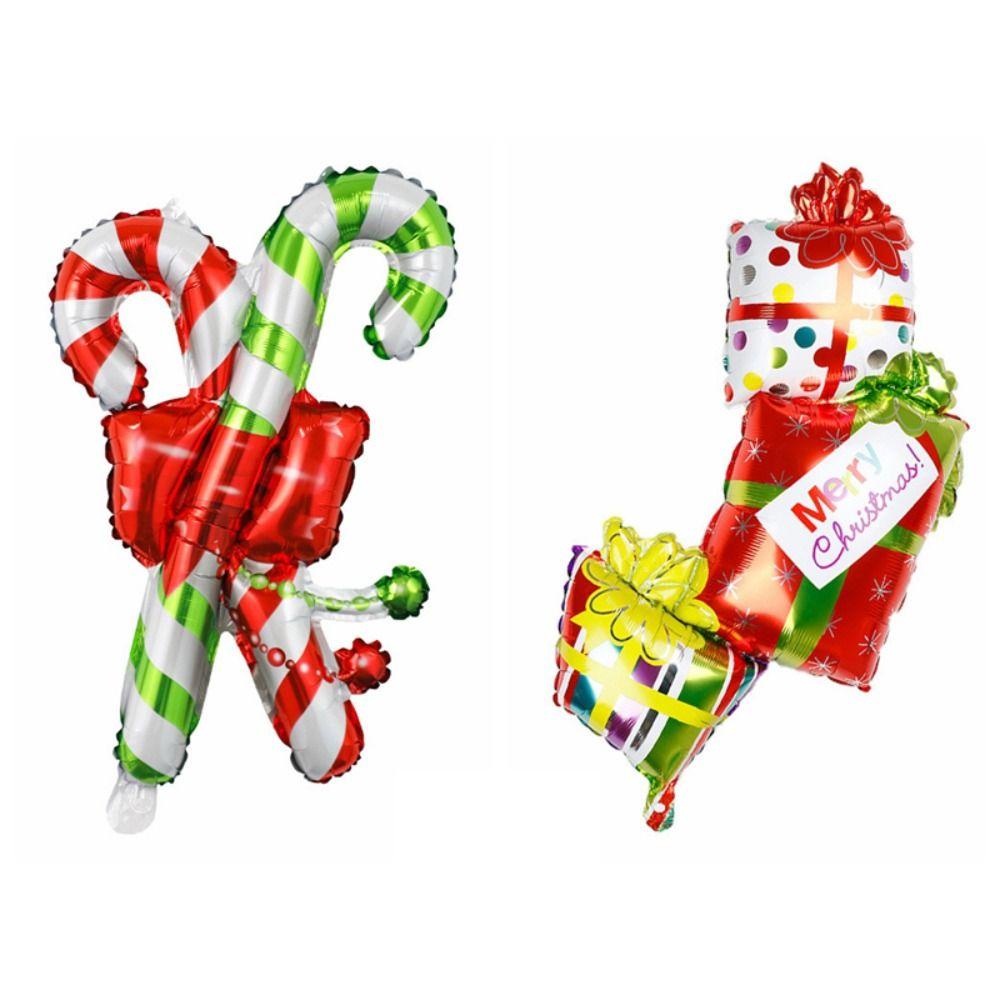 Bong Bóng Màng Nhôm Hình Ông Già Noel Tuần Lộc 3d Trang Trí Cây Thông Giáng Sinh