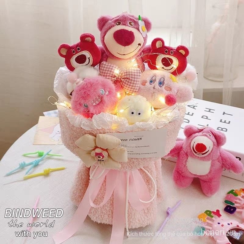 Bó Hoa Búp Bê kirby Dễ Thương Làm Quà Tặng Sinh Nhật Cho Bạn Gái