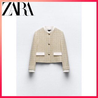 Zara áo khoác vest dáng ngắn thời trang thanh lịch cho nữ