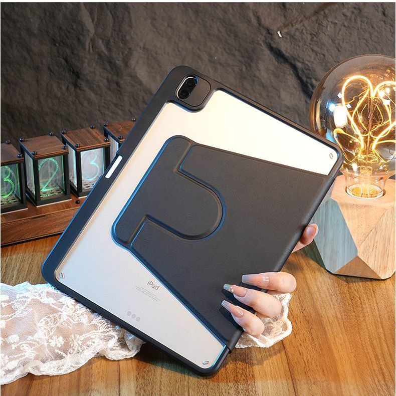 Bao Da Máy Tính Bảng Màu Trong Suốt Có Thể Xoay 360 Độ + Ngăn Đựng Bút Cho redmi pad se 11 2023 / xiaomi pad 5 pro / 6 pro 11 inch