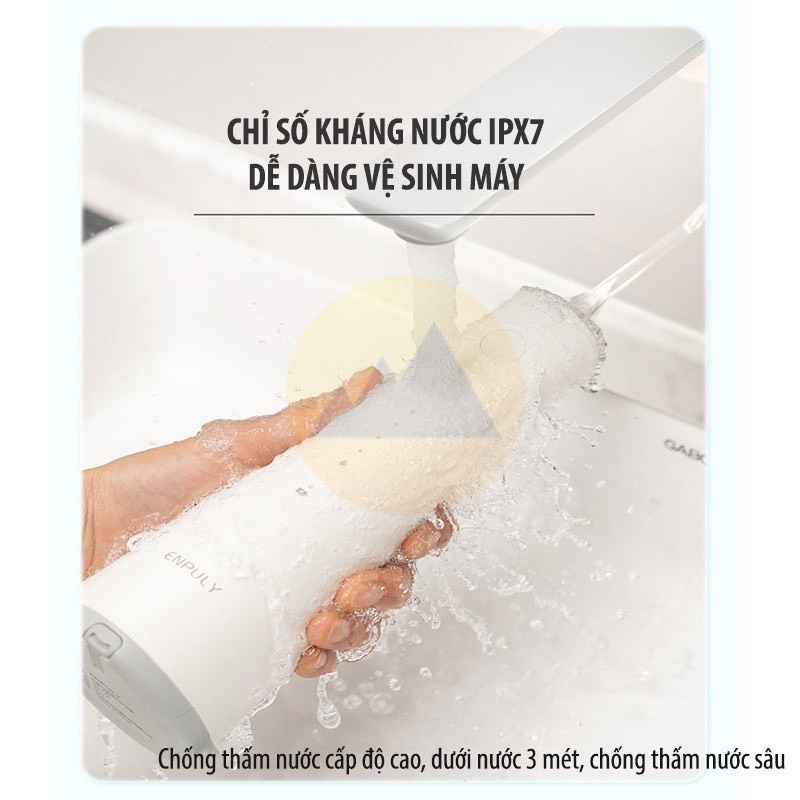 Máy tăm nước mini Xiaomi Enpuly ML8 / W1 Plus  Chống Thấm Nước IPX7 Dung Tích 250ml /  M6 Plus  Kèm vòi thay thế