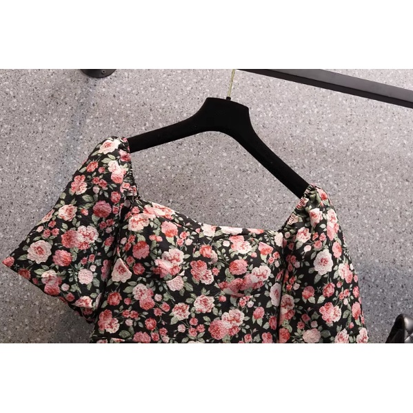 🌸Hàng Order🌸Váy Đầm Bigsize Hoạ Tiết Tay Bồng Dáng Xoè Tà Sexy Nữ Tính🌸Hàng Quảng Châu