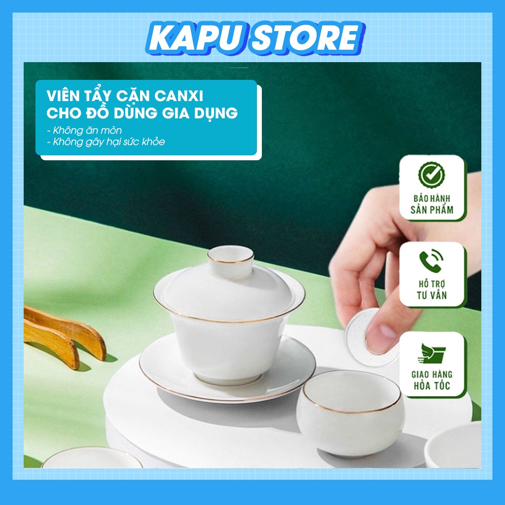 Viên Làm Sạch Tẩy Cặn Oxy 10 Viên Bụi Bẩn Cứng Đầu Một Lưới Trà Bọt Trà Sủi Bọt