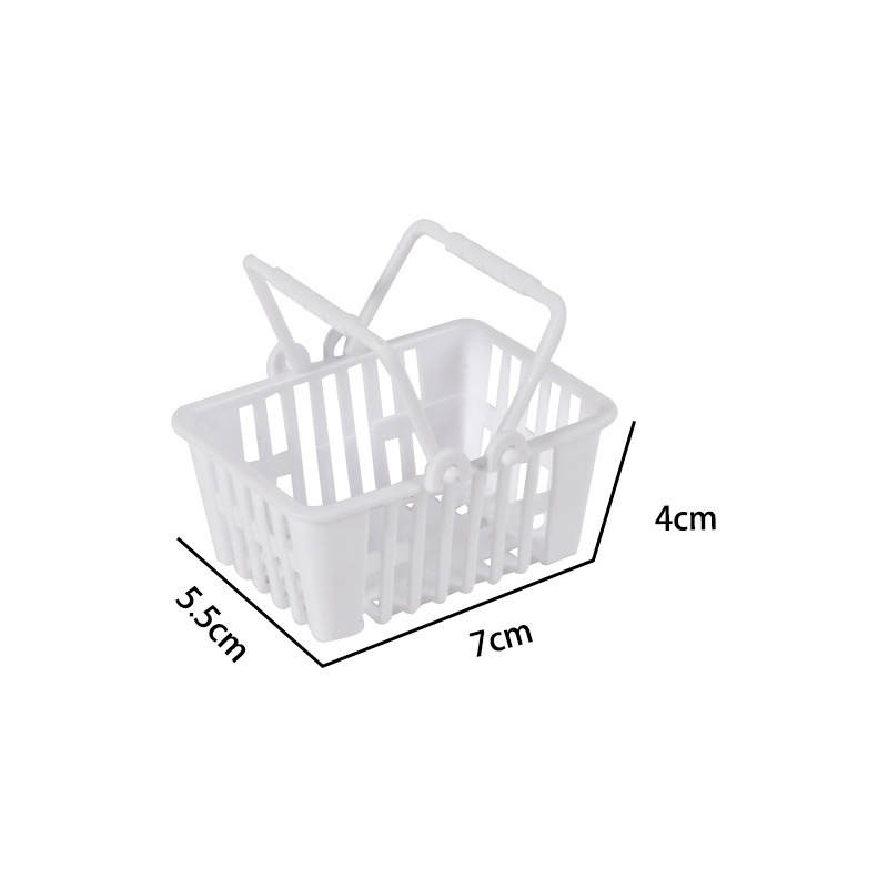 Mô hình giỏ nhựa mini đi siêu thị đồ chơi nhà búp bê | Mini House