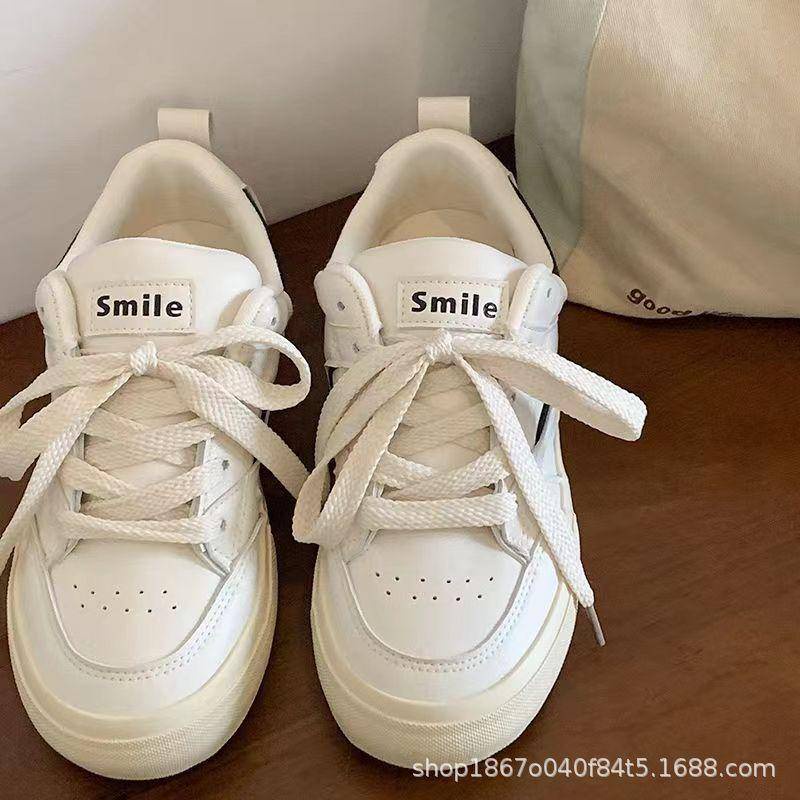 Giày Thể Thao Giả Da Đế Dày Thoáng Khí Thời Trang Mùa Hè Cho Nữ